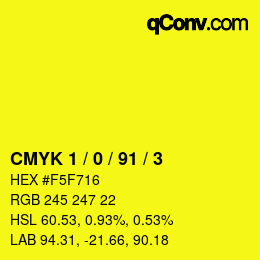 Color code: CMYK 1 / 0 / 91 / 3 | qconv.com
