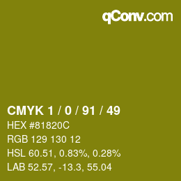 Color code: CMYK 1 / 0 / 91 / 49 | qconv.com