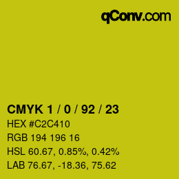 Color code: CMYK 1 / 0 / 92 / 23 | qconv.com