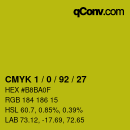 颜色代码: CMYK 1 / 0 / 92 / 27 | qconv.com