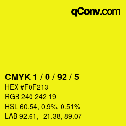 Color code: CMYK 1 / 0 / 92 / 5 | qconv.com