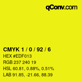Color code: CMYK 1 / 0 / 92 / 6 | qconv.com