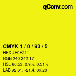 Color code: CMYK 1 / 0 / 93 / 5 | qconv.com