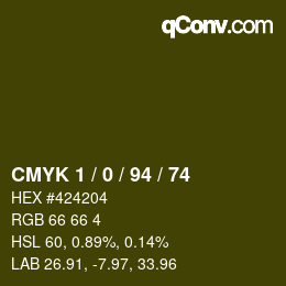 颜色代码: CMYK 1 / 0 / 94 / 74 | qconv.com
