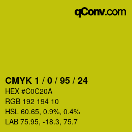 Color code: CMYK 1 / 0 / 95 / 24 | qconv.com