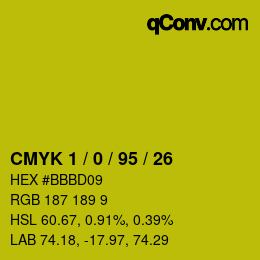 Color code: CMYK 1 / 0 / 95 / 26 | qconv.com