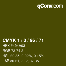 Color code: CMYK 1 / 0 / 96 / 71 | qconv.com