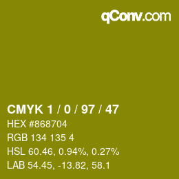 Color code: CMYK 1 / 0 / 97 / 47 | qconv.com