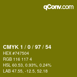 Color code: CMYK 1 / 0 / 97 / 54 | qconv.com