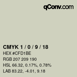 颜色代码: CMYK 1 / 0 / 9 / 18 | qconv.com