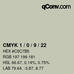 Color code: CMYK 1 / 0 / 9 / 22 | qconv.com