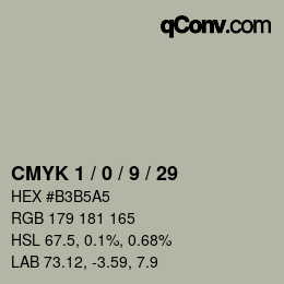 颜色代码: CMYK 1 / 0 / 9 / 29 | qconv.com