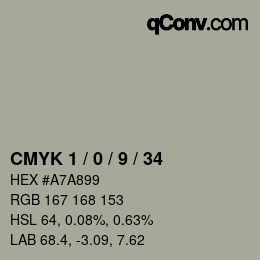 Color code: CMYK 1 / 0 / 9 / 34 | qconv.com