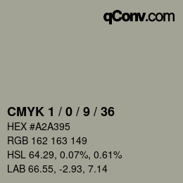 Color code: CMYK 1 / 0 / 9 / 36 | qconv.com