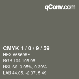 Color code: CMYK 1 / 0 / 9 / 59 | qconv.com
