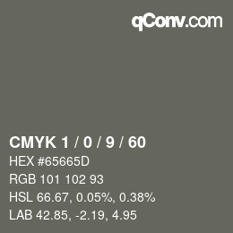 Color code: CMYK 1 / 0 / 9 / 60 | qconv.com