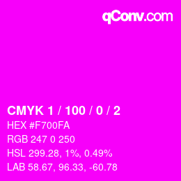颜色代码: CMYK 1 / 100 / 0 / 2 | qconv.com