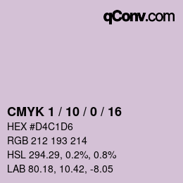 カラーコード: CMYK 1 / 10 / 0 / 16 | qconv.com