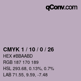 カラーコード: CMYK 1 / 10 / 0 / 26 | qconv.com