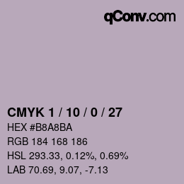 颜色代码: CMYK 1 / 10 / 0 / 27 | qconv.com