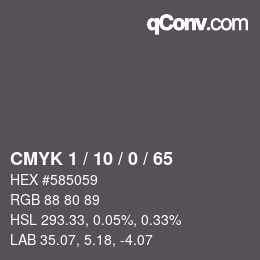 Color code: CMYK 1 / 10 / 0 / 65 | qconv.com