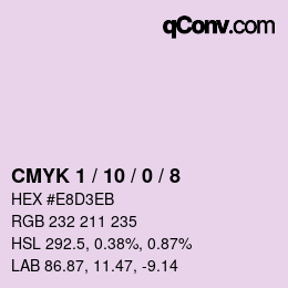 Color code: CMYK 1 / 10 / 0 / 8 | qconv.com