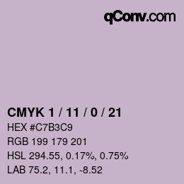 カラーコード: CMYK 1 / 11 / 0 / 21 | qconv.com