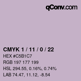 Color code: CMYK 1 / 11 / 0 / 22 | qconv.com