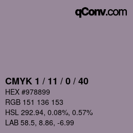 Color code: CMYK 1 / 11 / 0 / 40 | qconv.com