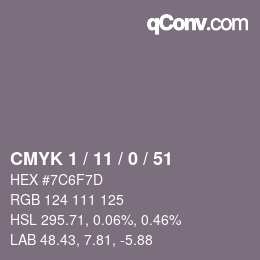 颜色代码: CMYK 1 / 11 / 0 / 51 | qconv.com
