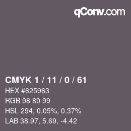 颜色代码: CMYK 1 / 11 / 0 / 61 | qconv.com