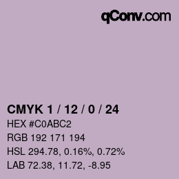 Color code: CMYK 1 / 12 / 0 / 24 | qconv.com