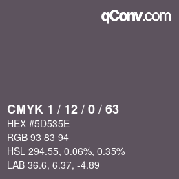 カラーコード: CMYK 1 / 12 / 0 / 63 | qconv.com