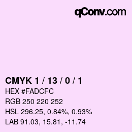 Color code: CMYK 1 / 13 / 0 / 1 | qconv.com