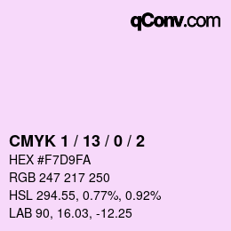 Color code: CMYK 1 / 13 / 0 / 2 | qconv.com