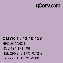 Color code: CMYK 1 / 13 / 0 / 23 | qconv.com
