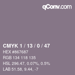 Color code: CMYK 1 / 13 / 0 / 47 | qconv.com