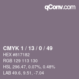 颜色代码: CMYK 1 / 13 / 0 / 49 | qconv.com