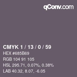 カラーコード: CMYK 1 / 13 / 0 / 59 | qconv.com