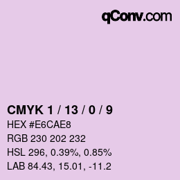 カラーコード: CMYK 1 / 13 / 0 / 9 | qconv.com