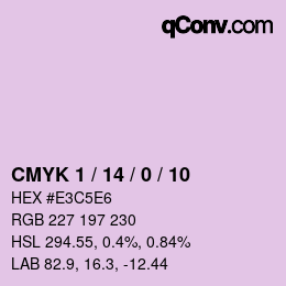 カラーコード: CMYK 1 / 14 / 0 / 10 | qconv.com