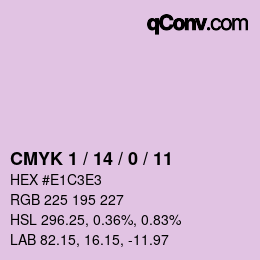 カラーコード: CMYK 1 / 14 / 0 / 11 | qconv.com