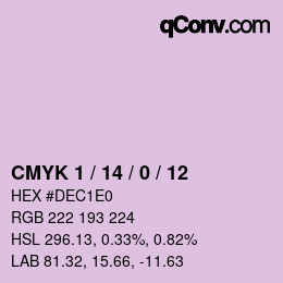 Color code: CMYK 1 / 14 / 0 / 12 | qconv.com