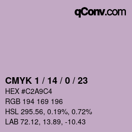 Color code: CMYK 1 / 14 / 0 / 23 | qconv.com