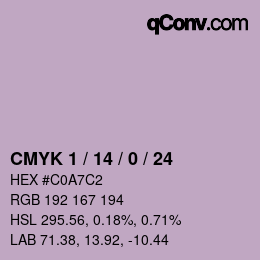 カラーコード: CMYK 1 / 14 / 0 / 24 | qconv.com