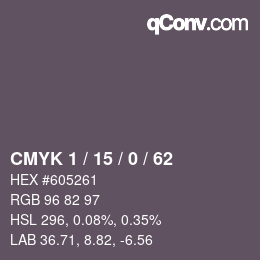 カラーコード: CMYK 1 / 15 / 0 / 62 | qconv.com