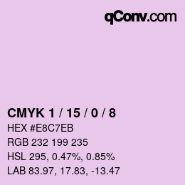 Color code: CMYK 1 / 15 / 0 / 8 | qconv.com