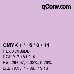 カラーコード: CMYK 1 / 16 / 0 / 14 | qconv.com