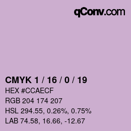 Color code: CMYK 1 / 16 / 0 / 19 | qconv.com