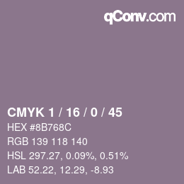 Color code: CMYK 1 / 16 / 0 / 45 | qconv.com